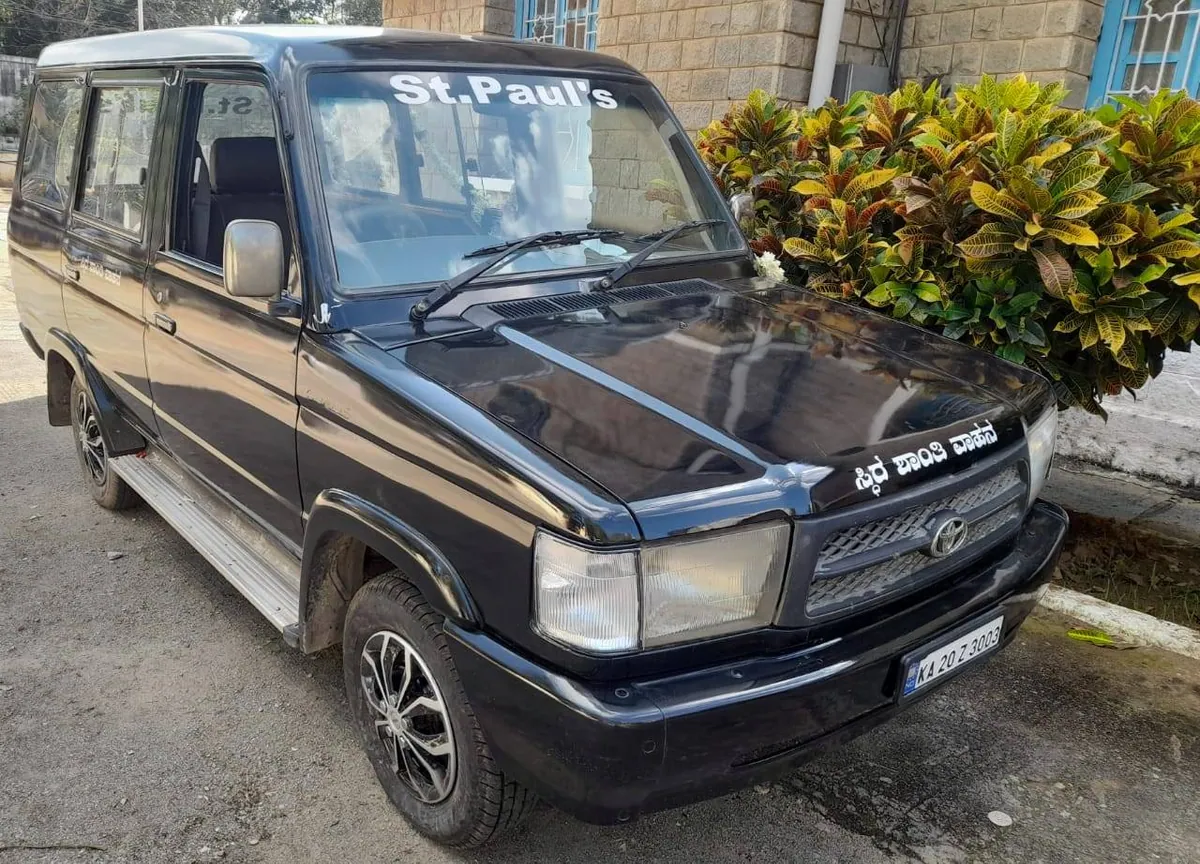 St Paul's branded black hearse vehicle, Bangalore